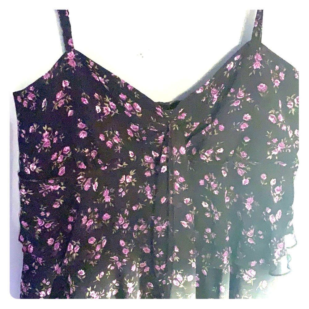 Layered floral mini sun dress